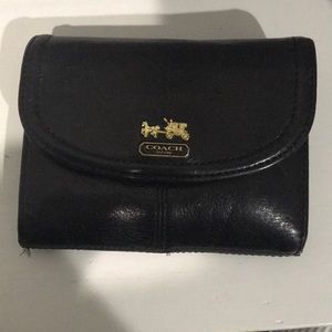 Black leather coach wallet. Gently used.